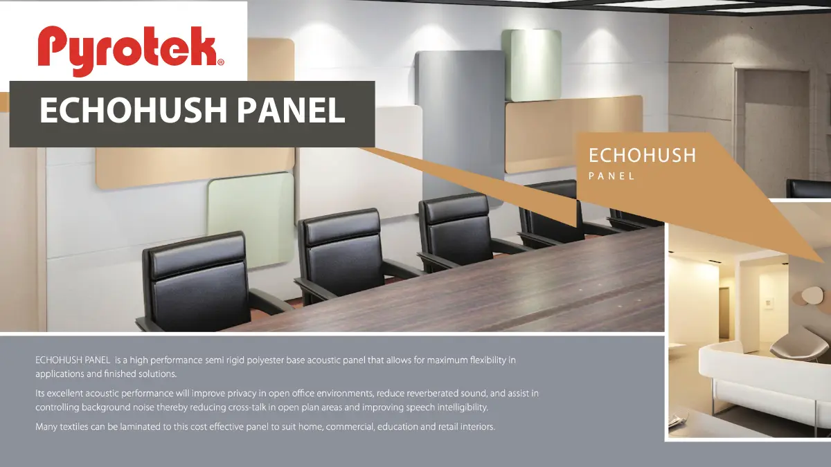 แผ่นกันเสียง ผนังกันเสียง echohush panel sound absorber pyrotek นิวเทค อินซูเลชั่น
