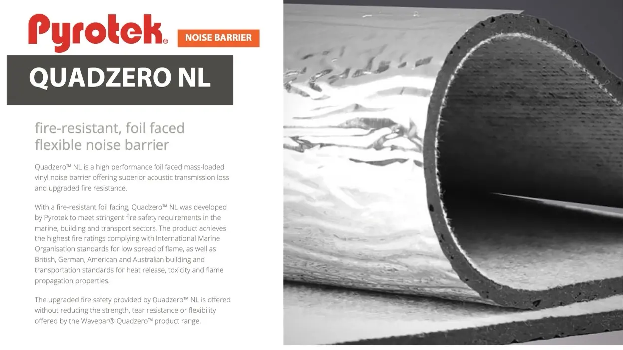 แผ่นกันเสียง ผนังกันเสียง noise barrier quadzero NL pyrotek นิวเทค อินซูเลชั่น