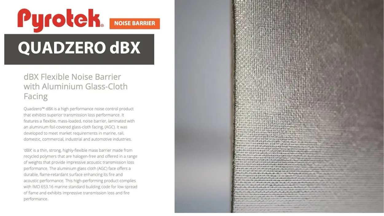 แผ่นกันเสียง ผนังกันเสียง noise barrier quadzero dBX pyrotek นิวเทค อินซูเลชั่น