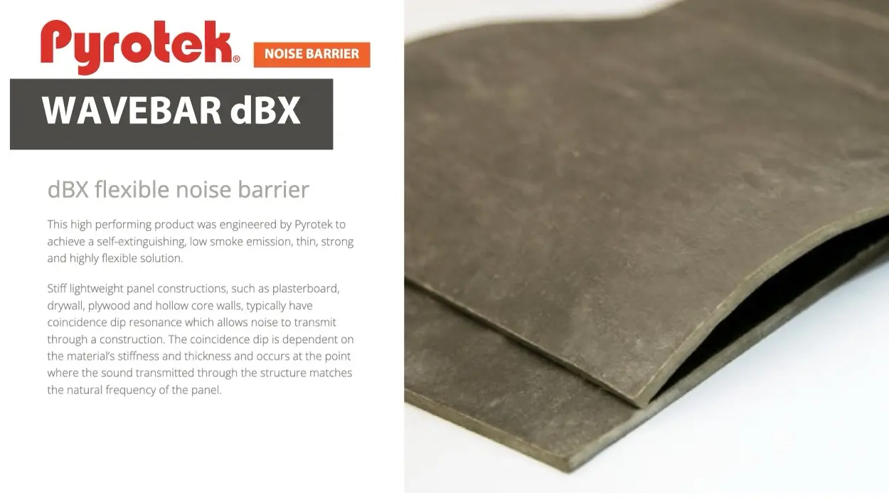แผ่นกันเสียง ผนังกันเสียง noise barrier wavebar dBX pyrotek นิวเทค อินซูเลชั่น