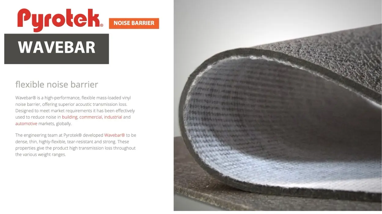 แผ่นกันเสียง ผนังกันเสียง noise barrier wavebar pyrotek นิวเทค อินซูเลชั่น