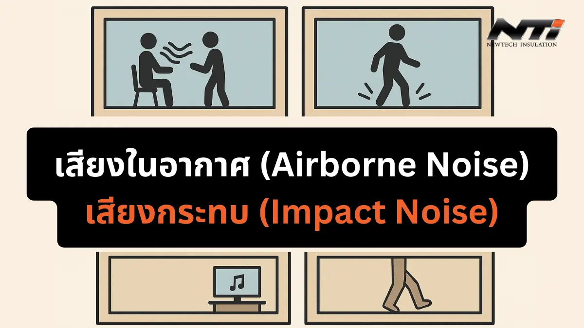 ความแตกต่างระหว่าง เสียงในอากาศ Airborne Noise กับ เสียงกระทบ Impact Noise noisecontrolpro